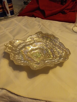 Vintage Turkish Akcam Oyster Ring Dish 9X7X2