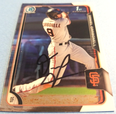 Daniel Carbonell San Francisco Giants 2015 Bowman Autographed