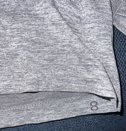Lululemon Swiftly Tech Long Sleeve 2.0 Race Length Short Size 8 Slate/White - Picture 3 of 6