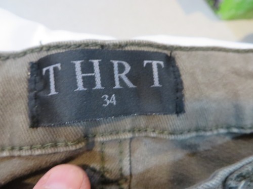 THRT Strap Buckle Olive Green Skinny Cargo Jeans Used 34 Schrittlänge 31 - Bild 3 von 11