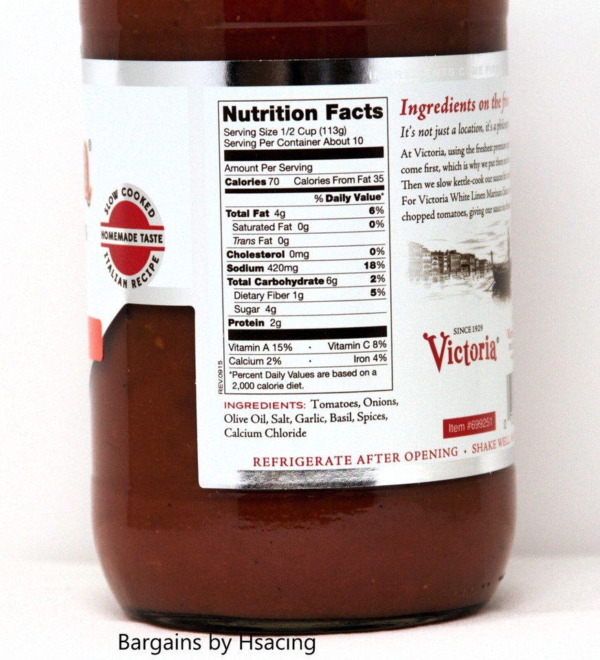 Victoria White Linen Marinara Sauce . 40 Oz (4 Pack) eBay