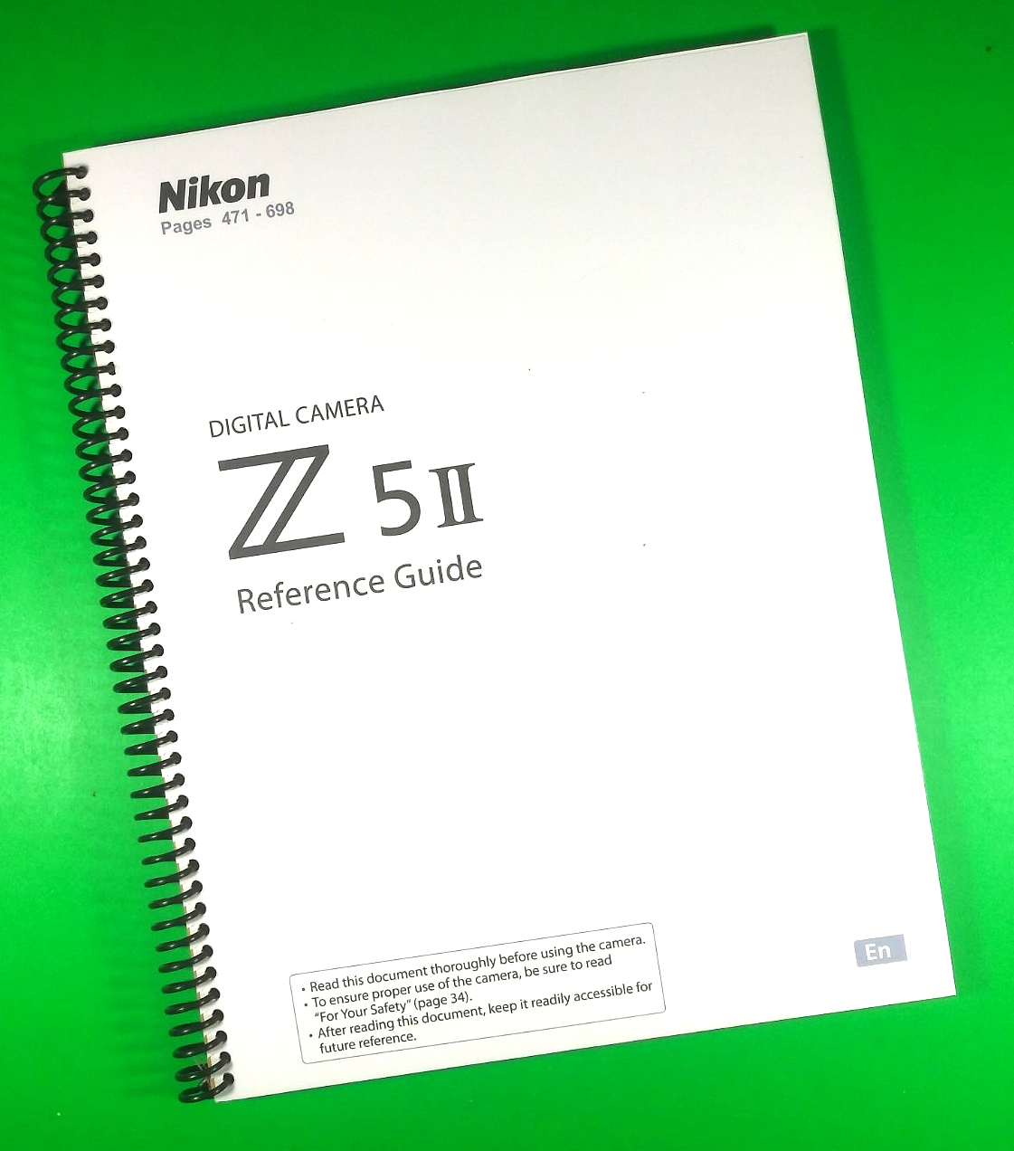 Reference Guide for Nikon Z 5 II Camera 928 Pages 4 Volumes With Clear ...
