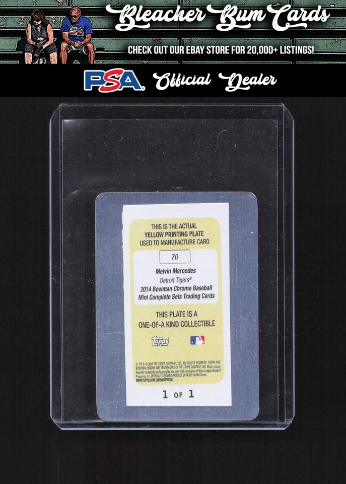 2014 Bowman Chrome Mini 70 Melvin Mercedes Printing Plates Yellow - Image 2 of 2