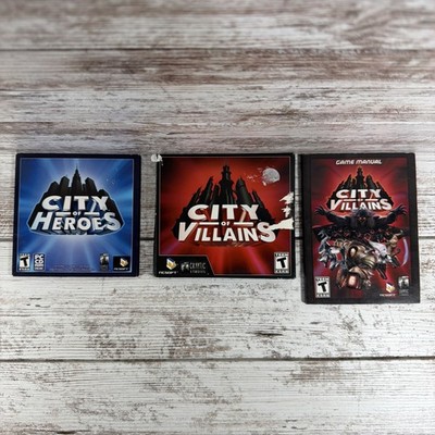 City of Villains & Heroes (Lot of 2) PC CD ROM Game NCSoft Cryptic Studios