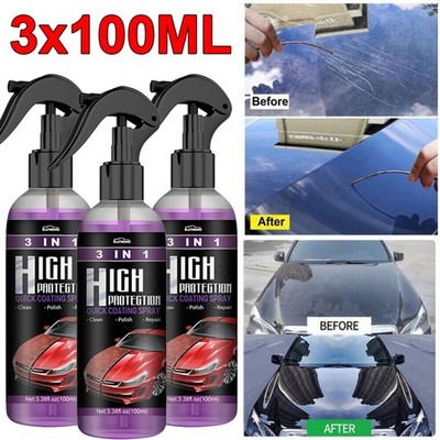 3 Stück High Protection Quick Car Coat Ceramic 3 in 1 Coating Spray Hydrophobic