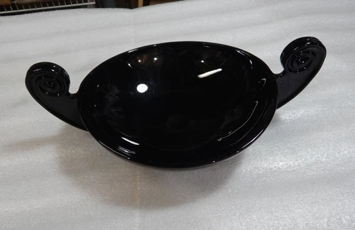 Fostoria  Black Amethyst Depression Glass 14"  Console Bowl Art Deco