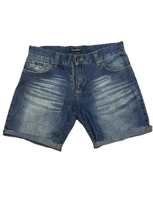 Pantalones Cortos De Colección Y2K Dolce And Gabbana Para Hombres Embriodered Mid Blue W36 - Imagen 1 de 4