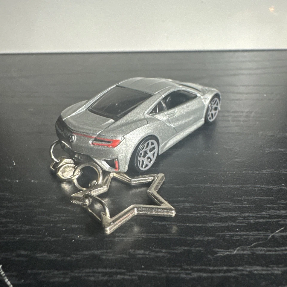 Acura NSX 2017 Silver Keychain 1:64 Diecast Hot Wheels Matchbox Gift - Image 2 of 2