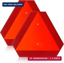 2 Pack Slow Moving Vehicle Sign, Aluminum Slow Moving Vehicle Triangle S