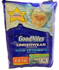 VTG 2009 GoodNites Boys Underwear For Nighttime, Jumbo Size 4-8/S-M, 15 ct