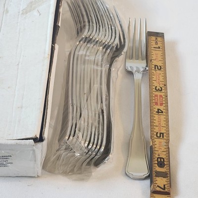 Delco Dinner Fork Set - 12 Pieces, 7'' Dinner Forks - Stainless ...New in Box...