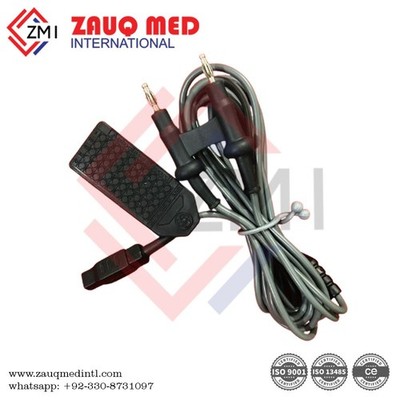 Zauq Med Silicon Eurpean Bipoler cable 3mitr Reuseble Flat Plug