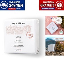 Savon Visage Solide Karité BIO 100g Aquaderma - Aloe Vera - Peaux Sensibles -