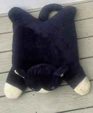VTG My Slumber Mate Black & White Cat Plush Pillow Rare 23" Walmart Exclusive