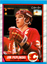 1989-90 O-Pee-Chee Jim Peplinski Calgary Flames #206