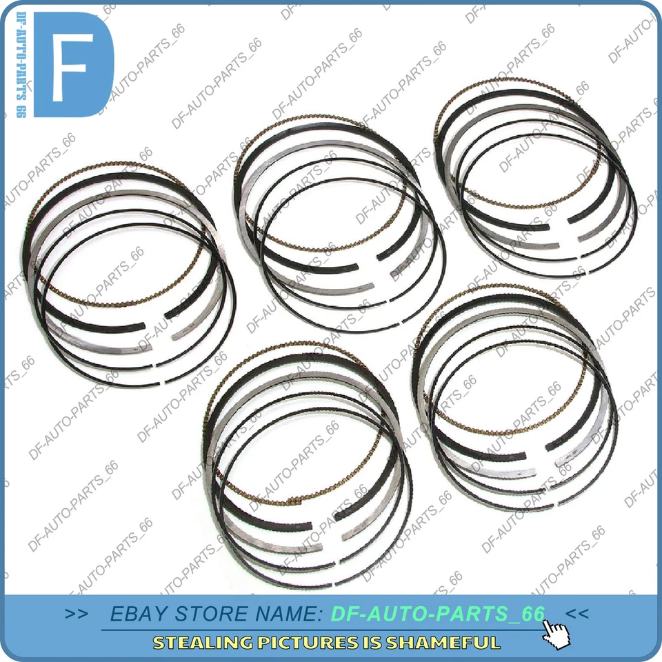 5x MAHLE Piston Ring Set STD Φ81mm For Volvo S60 XC60 S80 2.0 L5 B5204T8 B5204T9 - Image 3 of 4