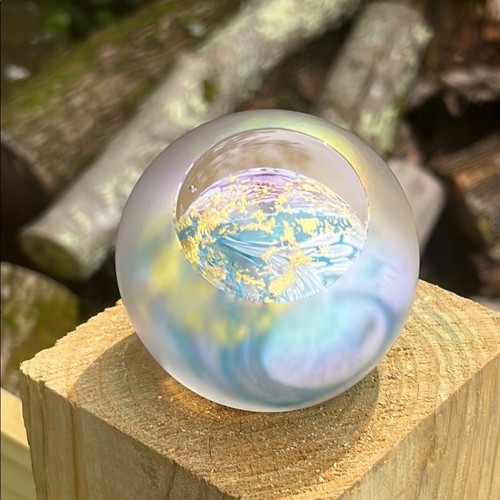 Glass Eye Studio 1995 Iridescent Planetary Celestial Series Venus Briefbeschwerer