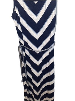 blue white chevron dress Style & Co Striped Belted Sleeveless Maxi 2X NEW Size:5XL/ US 20 white herringbone pattern is Blue Floral Square Neck womens red maxi dress