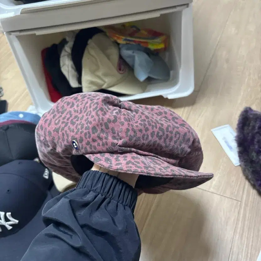 Gorogora Cloud Cap Bucket Hat Leopard Pattern Used - image 2