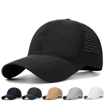 Mens Quick Dry Mesh Baseball Summer Hat Sun UV Protection Running Cap