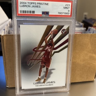 2004-05 TOPPS PRISTINE #23 LEBRON JAMES ''2nd YEAR'', CAVALIERS - PSA 9 MINT 