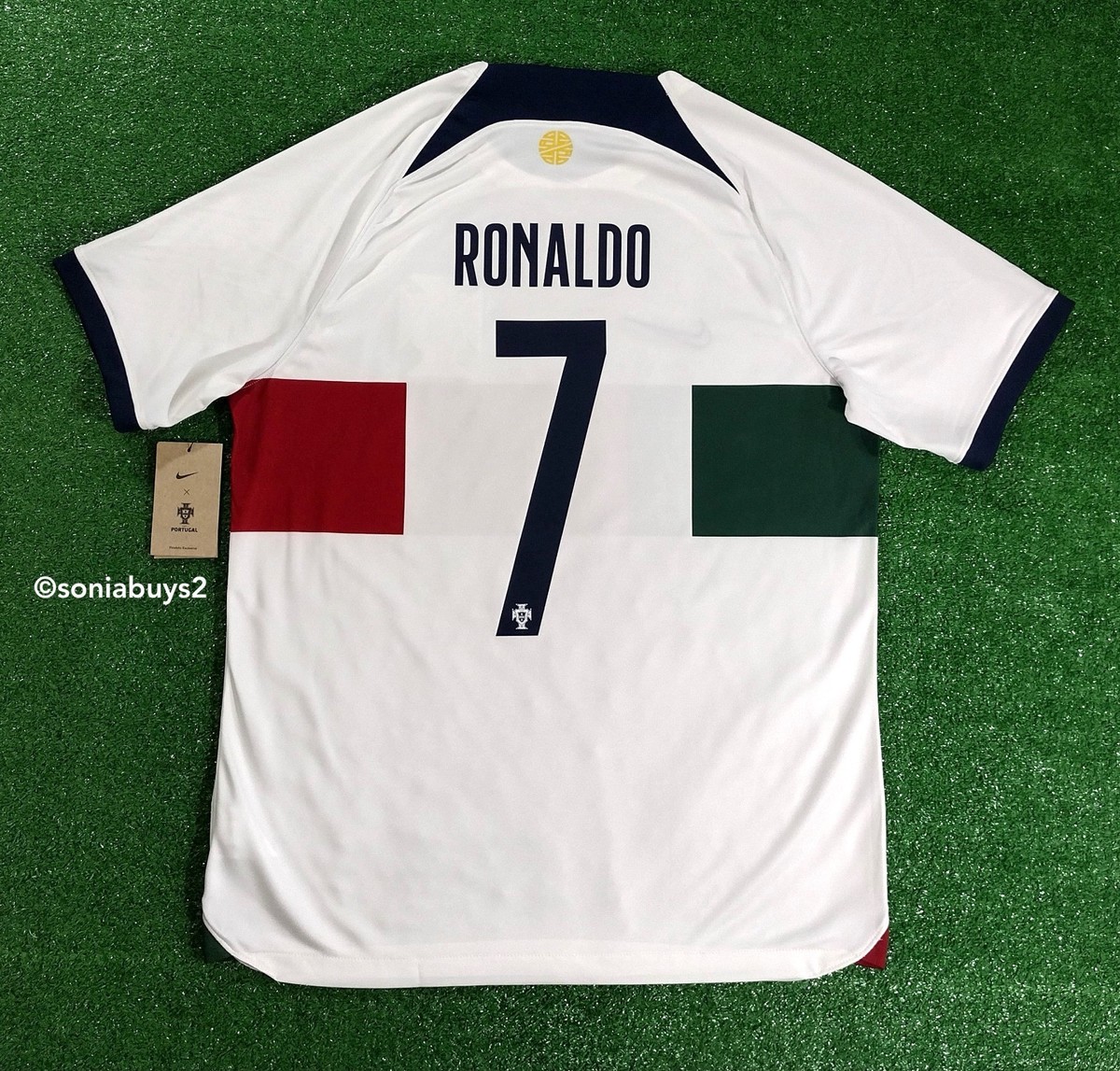 Nike Men's RONALDO Portugal Away Soccer Jersey, DN0691-133, White