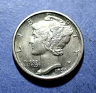 1920-D Mercury Dime  AU details
