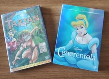 2 FILM WALT DISNEY DVD CENERENTOLA + TARZAN NUOVI INCELOFANATI
