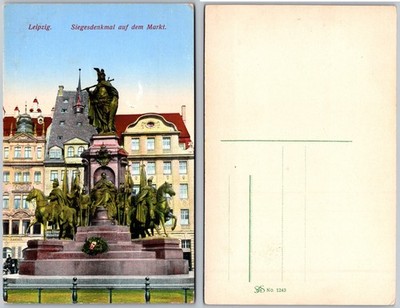 Leipzig Siegesdenkmal Auf Dem Markt Postcard