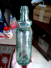 NICE 10oz EARLY BULB NECK CODD BOTTLE  SANDERSON  - BIRMINGHAM
