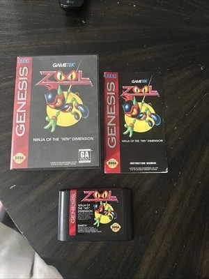 Sega Genesis Game Zool Ninja Of The NTH Dimension CIB Complete In Box