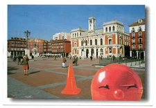 Mail Art David Greenberger "Red and Orange" original collaged postcard 2025