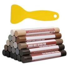 Wood Filler Sticks 20 Colors Repair Wax Sticks Kit - Furniture Touch Gray Series