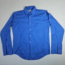 READ COND VTG 60s 70s Penneys Towncraft Plus Blue Penn Prest Shirt French Cuff