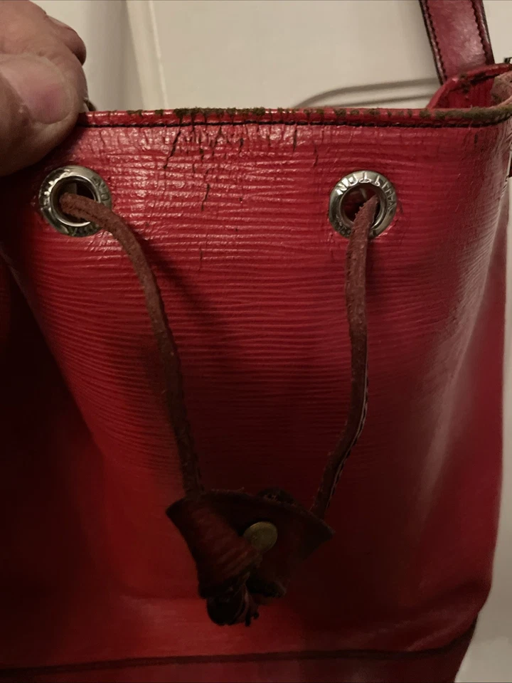 Sac Seau Noé Couleurs Rouge Louis Vuitton Vintage - Photo 2/4