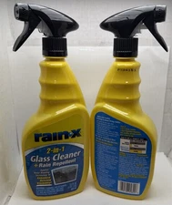 2-Pk Rain-X 2-in-1 GLASS CLEANER + RAIN REPELLENT Water Beading Protection SPRAY