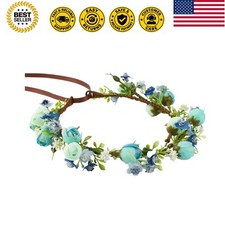 Blue Flower Crown for Women, Fairy Floral Headband