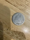 1845o Seated liberty half dollar