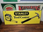 L7- Vintage Original STANLEY Tool Center STORE SIGN - Tin over Cardboard 28 x 11