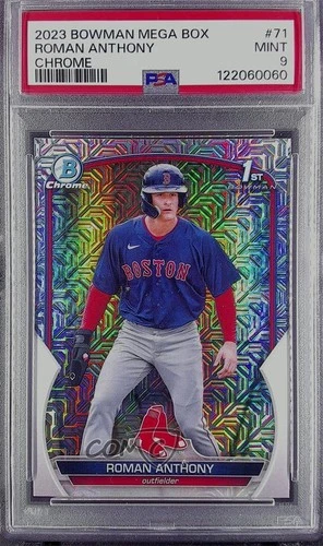 2023 Bowman Chrome Prospects Mega Box Mojo Refractor Roman Anthony PSA 9 MINT