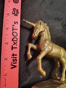 MCM Vintage solid Brass unicorn 5 "