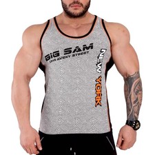 BIG SM men's muscle shirt tank top armpit shirt stringer fitness bodybuilding 2249