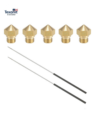 MK10 Nozzle for 3D Printer Makerbot Parts and Extruder Cleaning Tools Kit M7 Thr