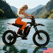 Electric Dirt Bike 6000W 60V 32AH Electric Motorcycle 40MPH 20*4.0 E-MoutainBike