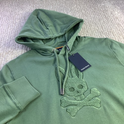 #ad Psycho Bunny Pacific High Pile Chenille Hoodie Laurel Wreath Green XS NWT $119.95