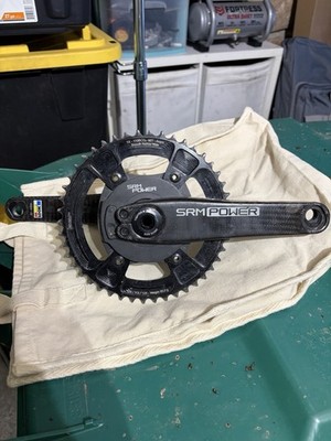 SRM PM7 Spider Crankset Wireless Power Meter Carbon Fiber rechargeable black