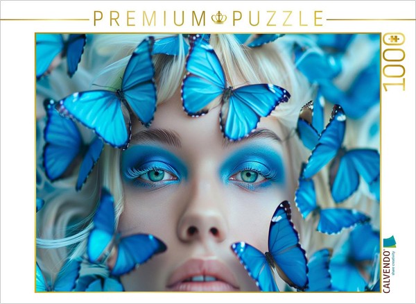 Calvendo Puzzle Blaue Schmetterlinge | 1000 Teile Lege-GrößE 64X48Cm Foto-Puzzle-image
