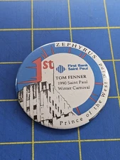 1990 Saint Paul Winter Carnival Pin Zephyrus Prince of The West Wind Minnesota