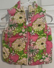 XS 2/3 Lilly Pulitzer Little Girls Cotton/Down/Feather Reversible Vest See note
