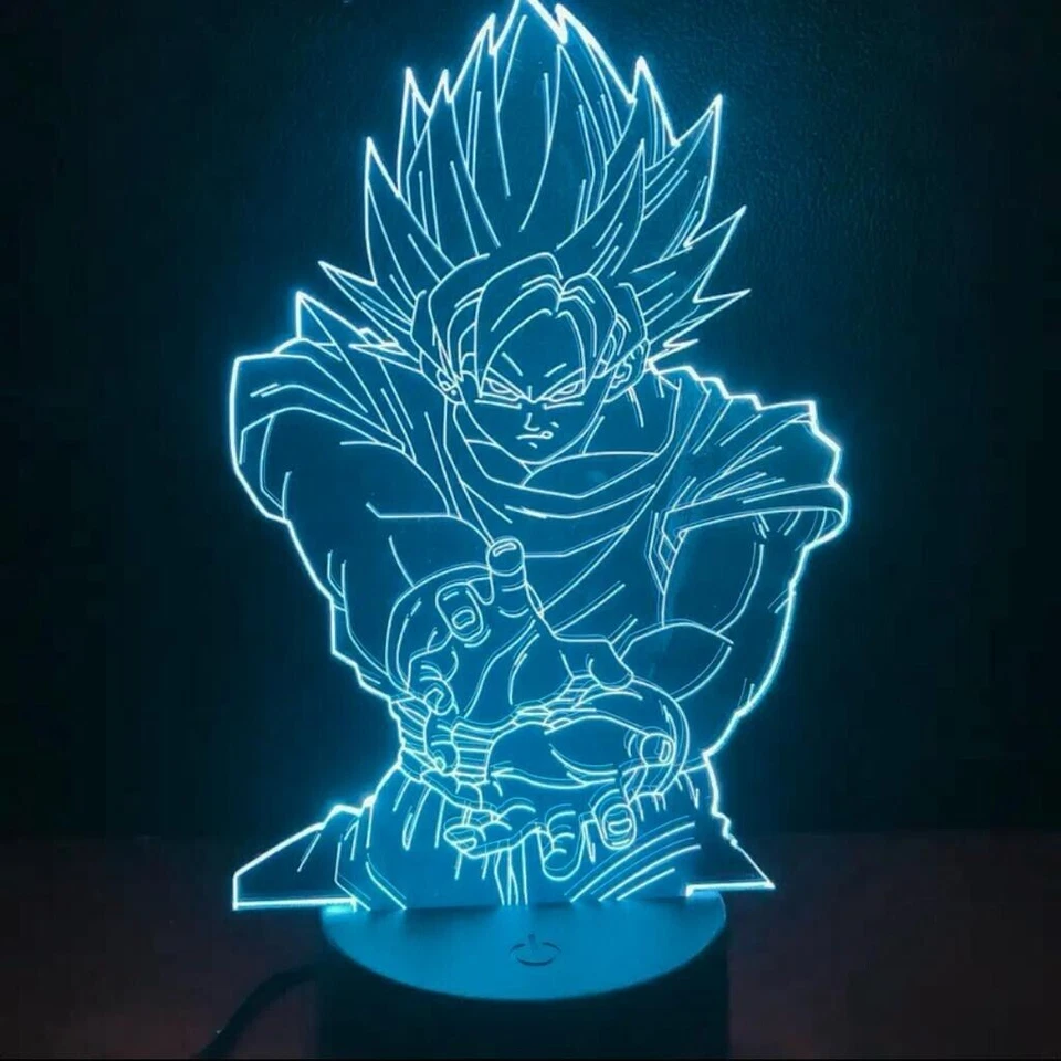 Lampe 3D LED USB Dragonball Z Goku S.S. Base d'attaque Kamehameha avec... - Photo 4/4